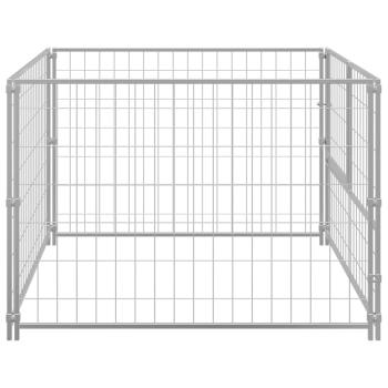 Hundezwinger Silbern 100x100x70 cm Stahl