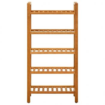 Schuhregal mit 5 Etagen 50x27x100 cm Massivholz Eiche