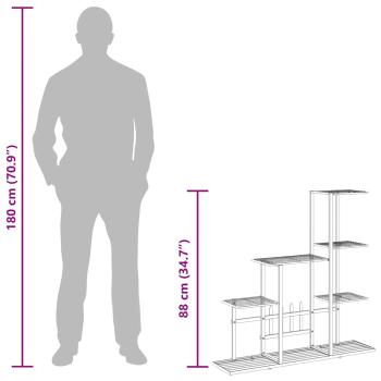 Blumenständer 94,5x25x88 cm Weiß Metall