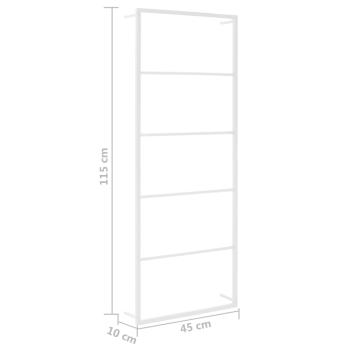 Handtuchständer Weiß 45x10x115 cm Stahl