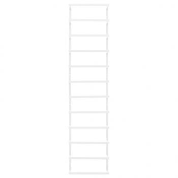 Handtuchständer Weiß 24x12x96 cm Stahl