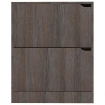 Schuhschrank mit 2 Türen Grau Sonoma-Eiche 59x24x74 cm