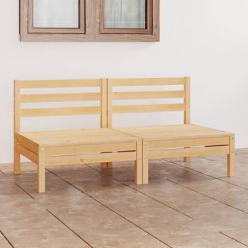 ARDEBO.de - 2-Sitzer-Gartensofa Kiefer Massivholz