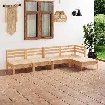 ARDEBO.de - 5-tlg. Garten-Lounge-Set Massivholz Kiefer