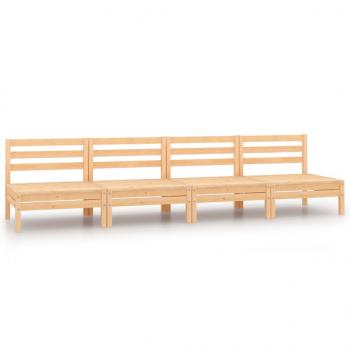 ARDEBO.de - Garten-Mittelsofas 4 Stk. Massivholz Kiefer