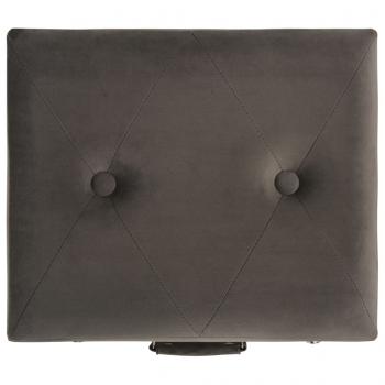 Hocker mit Stauraum 3 Stk. Grau Samt