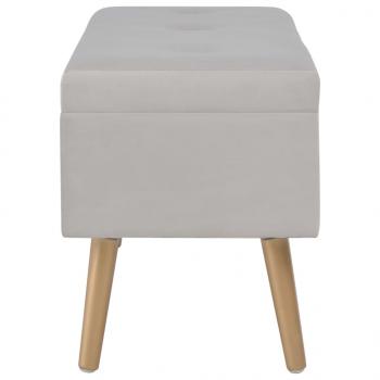 Bank mit Stauraum 80 cm Grau Samt