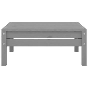 7-tlg. Garten-Lounge-Set Grau Kiefer Massivholz