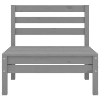 ARDEBO.de - 3-tlg. Garten-Lounge-Set Massivholz Kiefer Grau