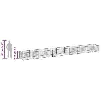 Hundezwinger Schwarz 9 m² Stahl