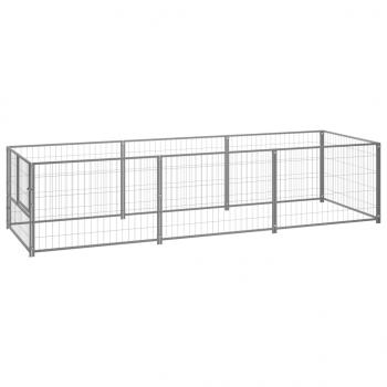 ARDEBO.de - Hundezwinger Silbern 3 m² Stahl