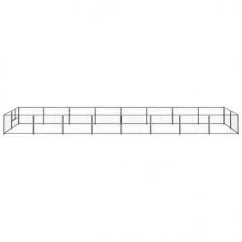 Hundezwinger Schwarz 16 m² Stahl