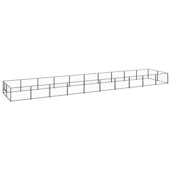 ARDEBO.de - Hundezwinger Schwarz 20 m² Stahl