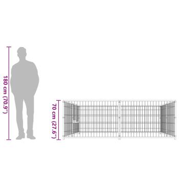 Hundezwinger Silbern 4 m² Stahl