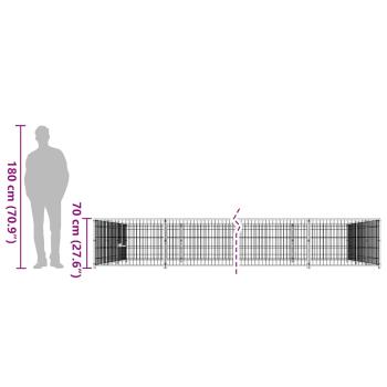 Hundezwinger Schwarz 27 m² Stahl