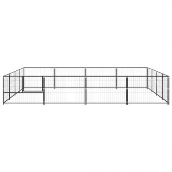 Hundezwinger Schwarz 16 m² Stahl