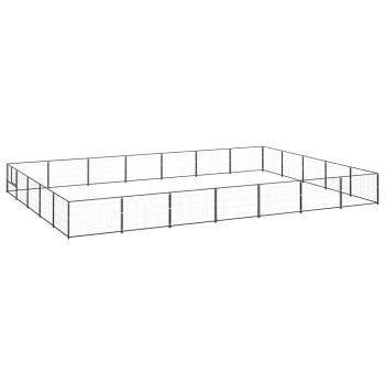 Hundezwinger Schwarz 35 m² Stahl