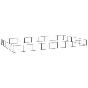 ARDEBO.de - Hundezwinger Schwarz 45 m² Stahl
