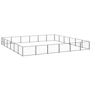 ARDEBO.de - Hundezwinger Schwarz 36 m² Stahl