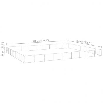 Hundezwinger Silbern 63 m² Stahl