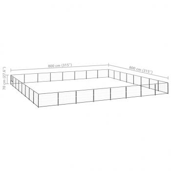 Hundezwinger Schwarz 64 m² Stahl