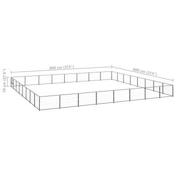 Hundezwinger Schwarz 64 m² Stahl
