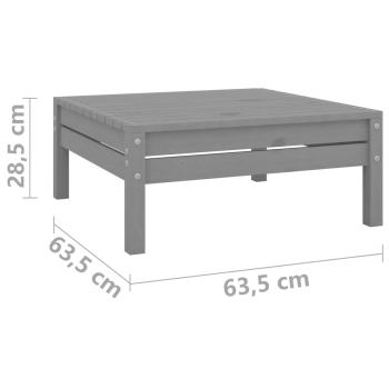 7-tlg. Garten-Lounge-Set Kiefer Massivholz Grau