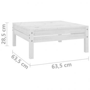 8-tlg. Garten-Lounge-Set Massivholz Kiefer Weiß