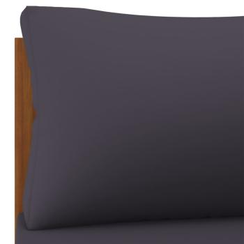 3-Sitzer-Gartensofa mit Auflage Akazie Massivholz