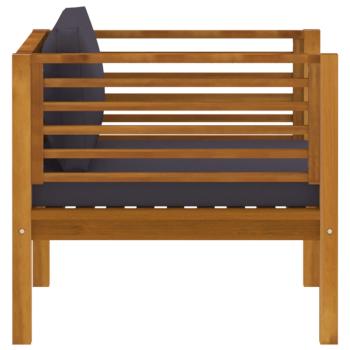 7-tlg. Garten-Lounge-Set mit Auflage Massivholz Akazie