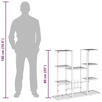 Blumenständer 94,5x25x89 cm Schwarz Eisen