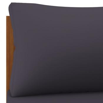 Modulares Ecksofa mit Dunkelgrauen Kissen Massivholz Akazie