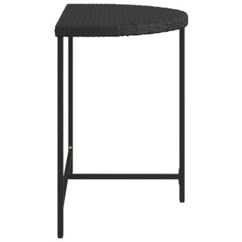 ARDEBO.de - Gartentisch Schwarz 80x50x75 cm Poly Rattan