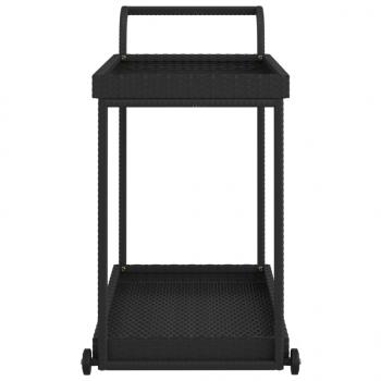 Barwagen Schwarz 100x45x83 cm Poly Rattan