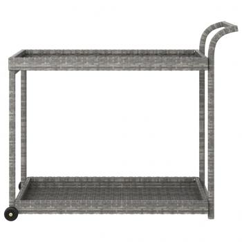 Barwagen Grau 100x45x83 cm Poly Rattan