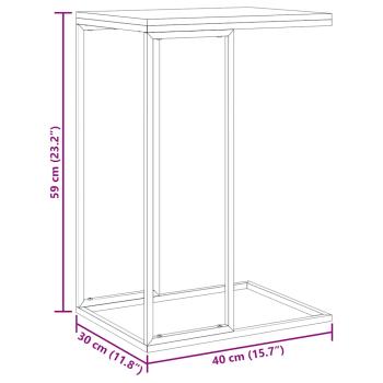 Beistelltisch Weiß 40x30x59 cm Holzwerkstoff