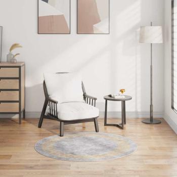 ARDEBO.de - Teppich Waschbar Grau ?120 cm Rutschfest