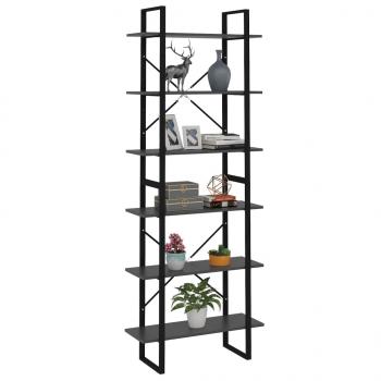 Hochschrank Grau 80x30x210 cm Holzwerkstoff