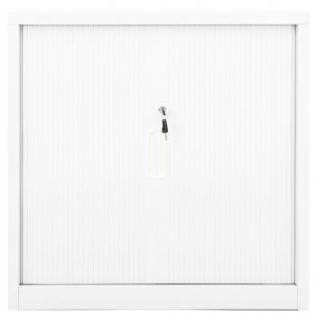Schrank mit Schiebetür Weiß 90x40x90 cm Stahl