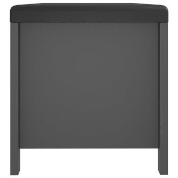 Sitzbank mit Stauraum und Kissen Grau 105x40x45cm Holzwerkstoff