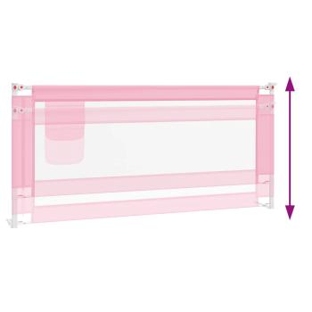 Kleinkind-Bettschutzgitter Rosa 200x25 cm Stoff