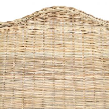 Sessel mit Kissen Natur-Rattan und Leinen