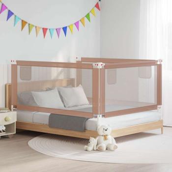 Kleinkind-Bettschutzgitter Taupe 180x25 cm Stoff