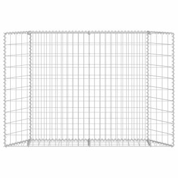  Gabionen-Hochbeet Trapezform Verzinkter Stahl 150x20x100 cm