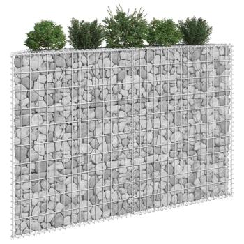 Gabionen-Hochbeet Trapezform Verzinkter Stahl 150x20x100 cm