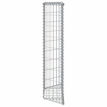  Gabionen-Hochbeet Trapezform Verzinkter Stahl 80x20x100 cm