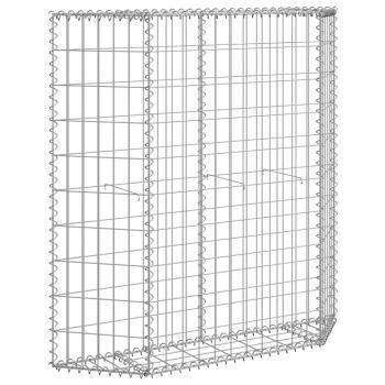  Gabionen-Hochbeet Trapezform Verzinkter Stahl 100x20x100 cm