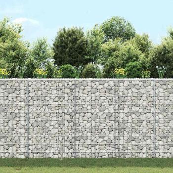  Gabionen-Hochbeet Trapezform Verzinkter Stahl 100x20x100 cm