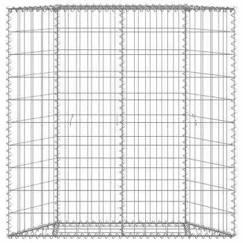  Gabionen-Hochbeet Trapezform Verzinkter Stahl 100x20x100 cm