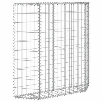  Gabionen-Hochbeet Trapezform Verzinkter Stahl 100x20x100 cm